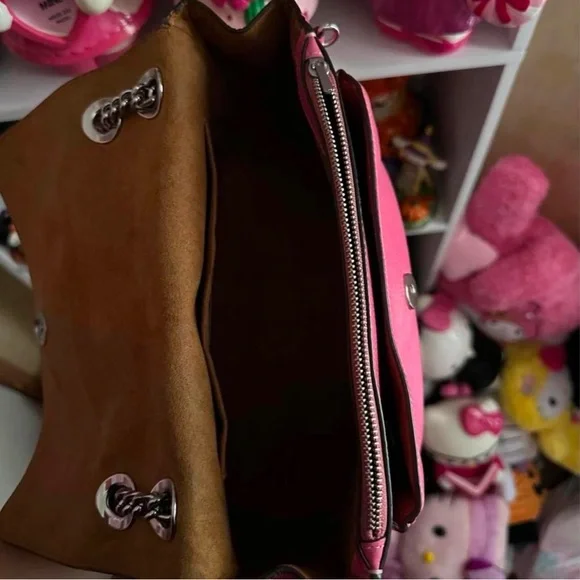 Coach Pink Leather Shoulder Bag - Picture 5 of 6